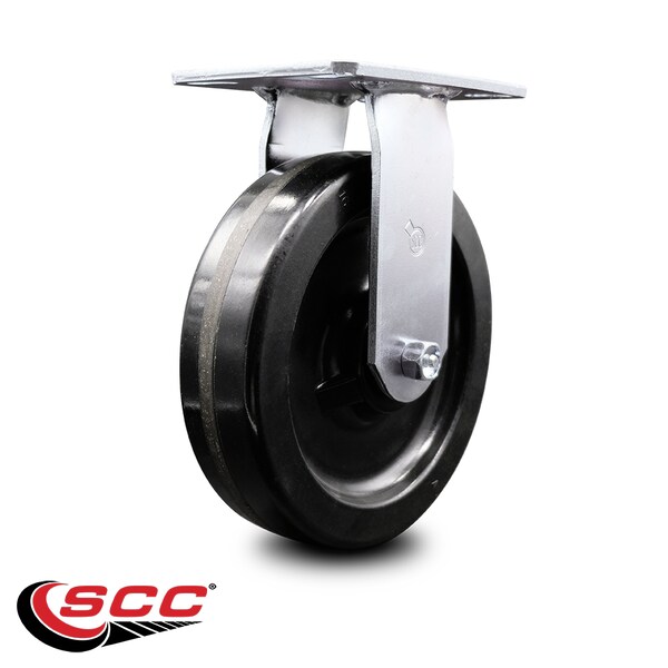 8 Inch Heavy Duty Top Plate Phenolic Rigid Caster With Ball Bearing SCC